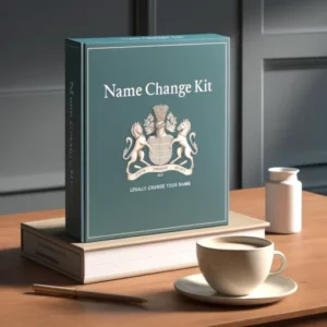 Name Change Kit - Green Box on Table